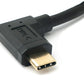 Cable USB 3.1 100cm Tipo C Adaptador de ángulo de tornillo macho a hembra en negro