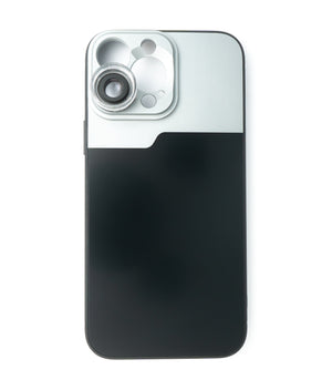 SYSTEM-S Makro Linse 30x Mikroskop Filter mit Hülle in Schwarz für iPhone 13 Pro Max
