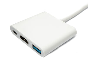 Hub USB 3.1 Tipo C Maschio a Femmina, 4K HDMI Femmina 3.0 Tipo A Femmina 10 cm Bianco