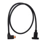 Cable USB 3.1 SYSTEM-S de 60 cm Tipo C Macho a Hembra Adaptador en Ángulo de Tornillo en Negro