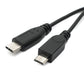 SYSTEM-S USB 3.1 Kabel 30 cm Typ C & 2.0 Micro B Stecker zu Buchse Adapter in Schwarz