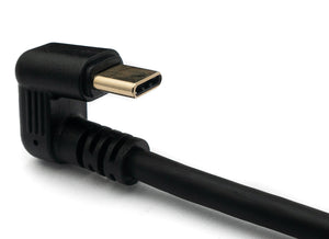 Cable USB 3.1 U Turn 30cm Tipo C Macho a Hembra Ángulo de 360° Tornillo Negro