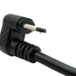 SYSTEM-S USB 2.0 Kabel 30 cm Micro B Stecker zu Typ A Stecker 180° Winkel Schwarz