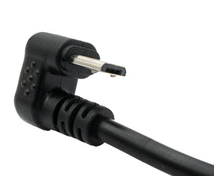 SYSTEM-S USB 2.0 Kabel 30 cm Micro B Stecker zu Typ A Stecker 180° Winkel Adapter Schwarz