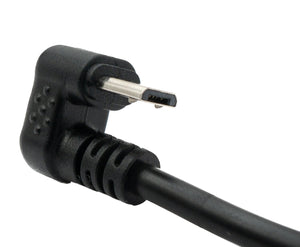 SYSTEM-S USB 2.0 cable 30 cm Micro B plug to Type A plug 180° angle adapter black