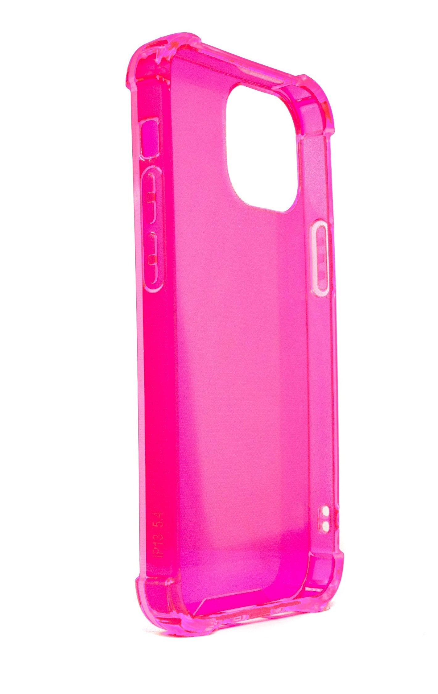 Funda protectora de silicona SYSTEM-S en funda transparente rosa para iPhone 13 Mini