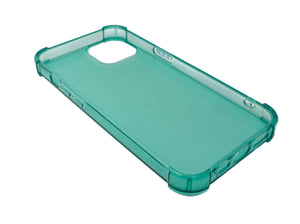 Coque de protection en silicone SYSTEM-S en coque transparente verte pour iPhone 13