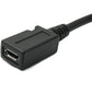 SYSTEM-S USB 2.0 Kabel 27 cm Micro B Buchse zu Buchse in Schwarz