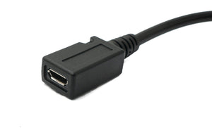 SYSTEM-S USB 2.0 cable 27 cm Micro B female to female adapter in black