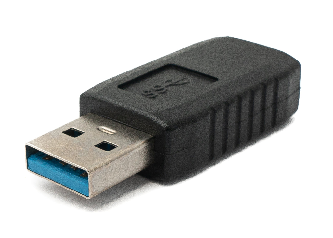 Adaptador USB 3.0 SYSTEM-S tipo A cable macho a hembra en color negro