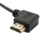SYSTEM-S HDMI 1.4 Kabel 2 m Standard Stecker zu Stecker Spirale Winkel in Schwarz