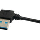 SYSTEM-S USB 3.1 Kabel 1 m Typ C Stecker zu Typ A Stecker Winkel in Schwarz