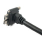 Cable USB 3.0 25cm Micro B Macho a A Macho Adaptador de Ángulo de Tornillo Negro