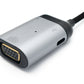 3-in-1 adapter VGA DB-15 female & 2x USB 3.1 Type C female to Type C male in gray