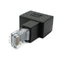 SYSTEM-S LAN Adapter RJ45 Stecker zu Buchse Winkel Ethernetadapter Kabel in Schwarz