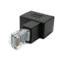 SYSTEM-S LAN adapter RJ45 plug to socket angle Ethernet adapter cable in black