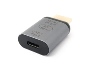 Adaptateur USB 3.1 type C femelle vers HDMI 1.4 type A mâle câble HDTV 4k en gris