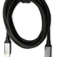 SYSTEM-S USB 3.1 Gen 2 100W Kabel 2 m Typ C Stecker zu Stecker geflochten Adapter in Schwarz