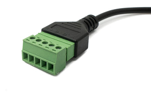 SYSTEM-S USB 2.0 Kabel 30cm Typ B Stecker zu 5 polig Leiterplattenstecker Adapter Schwarz