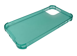 SYSTEM-S Silicone Protective Case in Green Transparent Case for iPhone 13 Pro Max