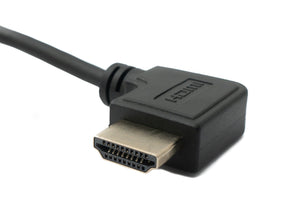 SYSTEM-S HDMI 1.4 Kabel 2 m Standard Stecker zu Stecker Spirale Winkel Adapter in Schwarz