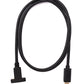 SYSTEM-S USB 3.1 cable 100 cm Type C male to female screw in black