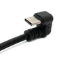 SYSTEM-S USB 3.1 Kabel 30 cm Typ C Stecker zu 2.0 Mini B Buchse 180° Winkel in Schwarz