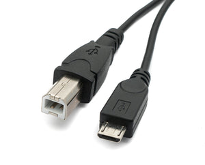 SYSTEM-S USB 3.1 cable 30 cm type C female to 2.0 micro B and type B male adapter black