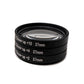 Juego de lentes macro SYSTEM-S Kit de filtros para primeros planos con zoom y bolsa con clip en negro