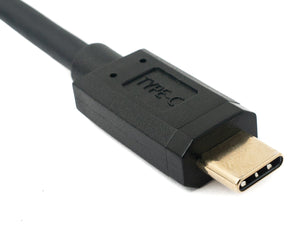 SYSTEM-S USB 3.1 Kabel 100 cm Typ C Stecker zu Buchse Schraube Adapter in Schwarz