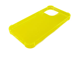 Funda protectora de silicona SYSTEM-S en funda transparente amarilla para iPhone 13 Pro