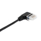 SYSTEM-S LAN Kabel 25 cm RJ45 8P8C STP Cat6 Stecker zu Stecker Winkel Schwarz