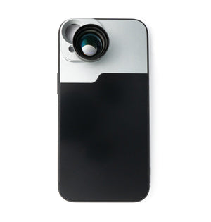 SYSTEM-S Zoom Linse 3x Tele Objektiv Filter mit Hülle in Schwarz für iPhone 13