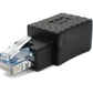 SYSTEM-S LAN adapter RJ45 socket to plug Ethernet adapter cable in black