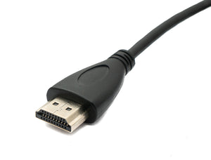 SYSTEM-S HDMI 1.4 Kabel 2 m Standard Stecker zu Buchse Spirale Adapter in Schwarz