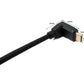 SYSTEM-S USB 3.1 Gen 2 Kabel 60 cm Typ C Stecker zu Buchse Winkel in Schwarz