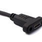 SYSTEM-S USB 3.1 Kabel 180 cm Typ C Stecker zu Buchse Schraube Winkel Adapter in Schwarz