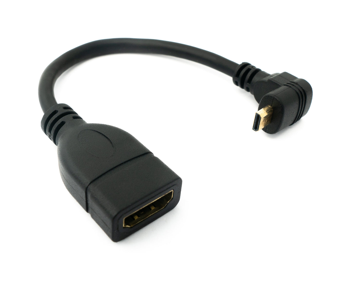 Cavo HDMI 1.4 da 20 cm femmina a micro maschio adattatore angolare in nero