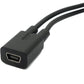 SYSTEM-S USB 2.0 Kabel 30cm Mini B Buchse zu Stecker & Micro B Stecker Adapter in Schwarz