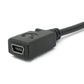 SYSTEM-S USB 3.1 Kabel 30 cm Typ C Stecker zu 2.0 Mini B Buchse 180° Winkel in Schwarz