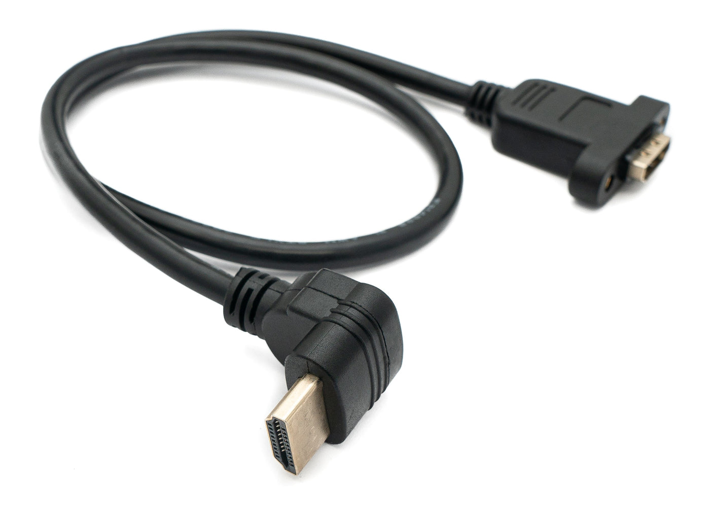 Cavo HDMI 1.4 da 50 cm tipo A adattatore maschio-maschio con angolo di vite in nero