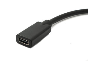 SYSTEM-S USB 3.1 Kabel 60 cm Typ C Stecker zu Buchse Schraube Adapter in Schwarz