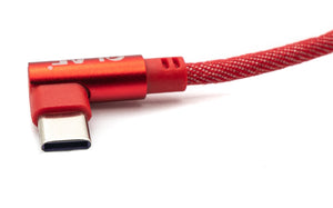 Cavo USB 3.1 da 2 m Tipo C maschio a 3.0 Tipo A maschio intrecciato ad angolo in rosso