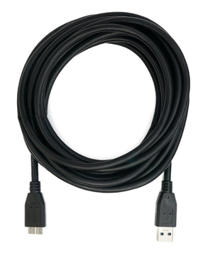 SYSTEM-S USB 3.0 Kabel 5 m Micro B Stecker zu Typ A Stecker Adapter in Schwarz