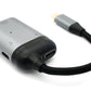 3-in-1 adapter VGA DB-15 female & 2x USB 3.1 Type C female to Type C male in gray