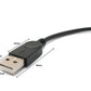 SYSTEM-S Cable USB 3.1 U Giro 180° 30cm Tipo C Macho a 2.0 Tipo A Macho Ángulo Negro