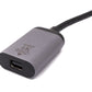 SYSTEM-S Display Port Kabel 20 cm Mini DP Buchse zu USB 3.1 Typ C Stecker in Grau