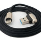 SYSTEM-S USB 3.1 Kabel 100cm Typ C Stecker zu 3.0 Typ A Stecker geflochten Winkel Schwarz