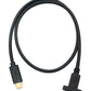SYSTEM-S USB 3.1 Kabel 50 cm Typ C Stecker zu Buchse Schraube Adapter in Schwarz