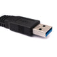 Cable USB 3.1 SYSTEM-S 8 m tipo C macho a tipo A macho tornillo en negro